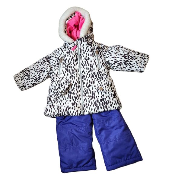 Girls Winter Outerwear Bundle • Size 12M • Carter’s Jacket + London Fog Bibs - Picture 2 of 8
